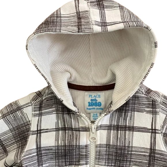1989 Place Plaid Zip-Up Hoodie size 3-6 Months - Picture 8 of 11